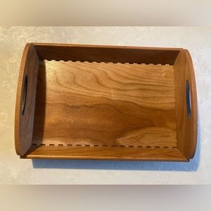 Cabranmary Woods handcrafted maple? slant-side tray
